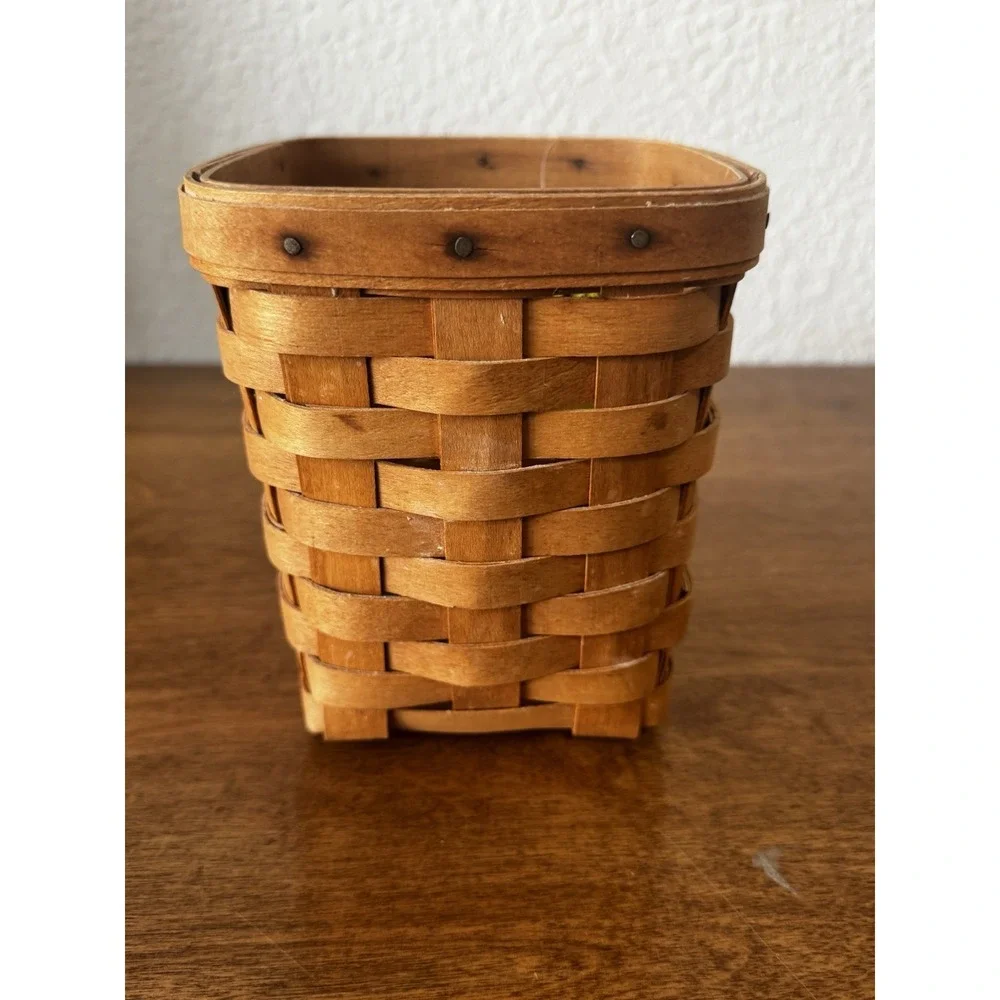 Vintage Longaberger 1995 Small Spoon Holder Basket 6